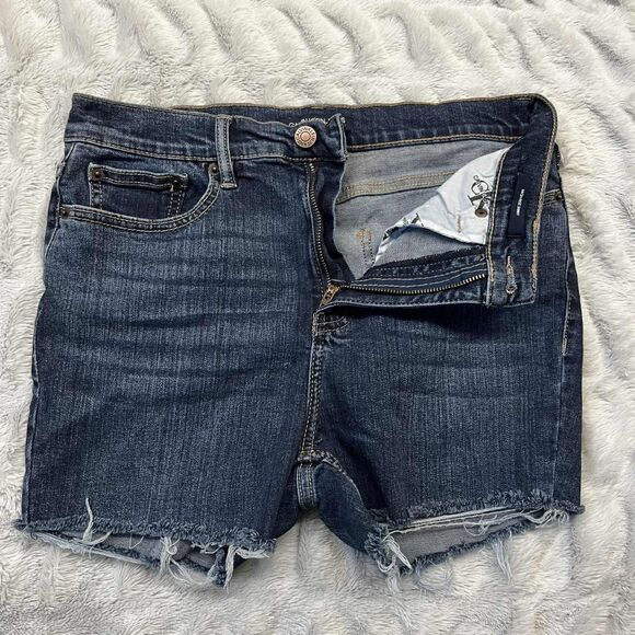 Calvin Klein Cut Off Blue Jean Shorts Women’s Size 10 Festival Distressed - Picture 1 of 11